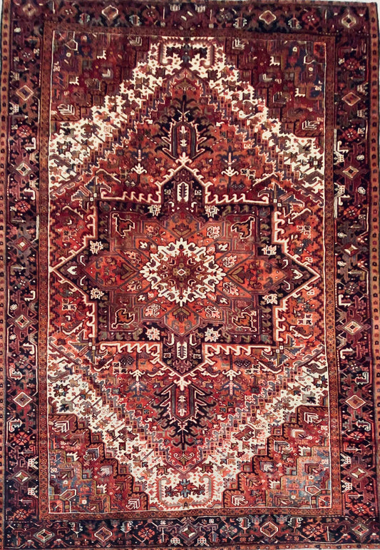 Persian Heriz hand knotted rug 8x11