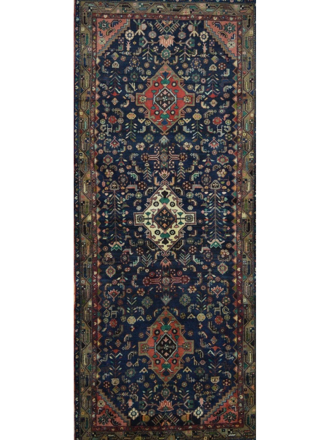 Persian Hamadan hand knotted rug