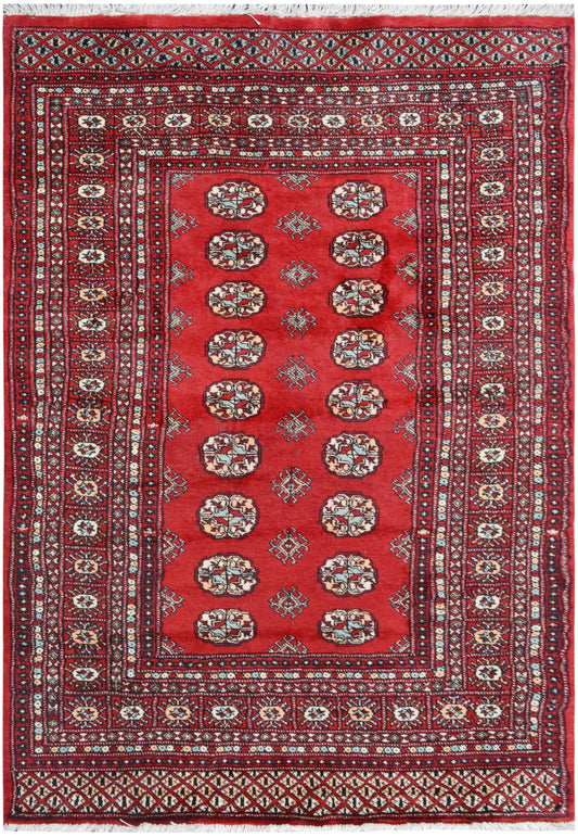 Pakistani Fine Bukhara hand knotted rug 4x6