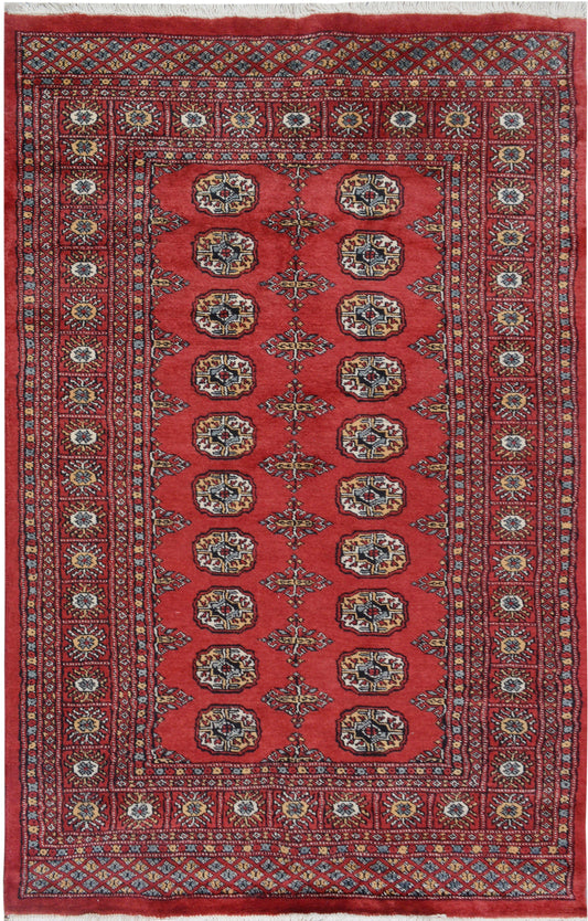 Indian Jaipur Mahi hand knotted rug 4x6