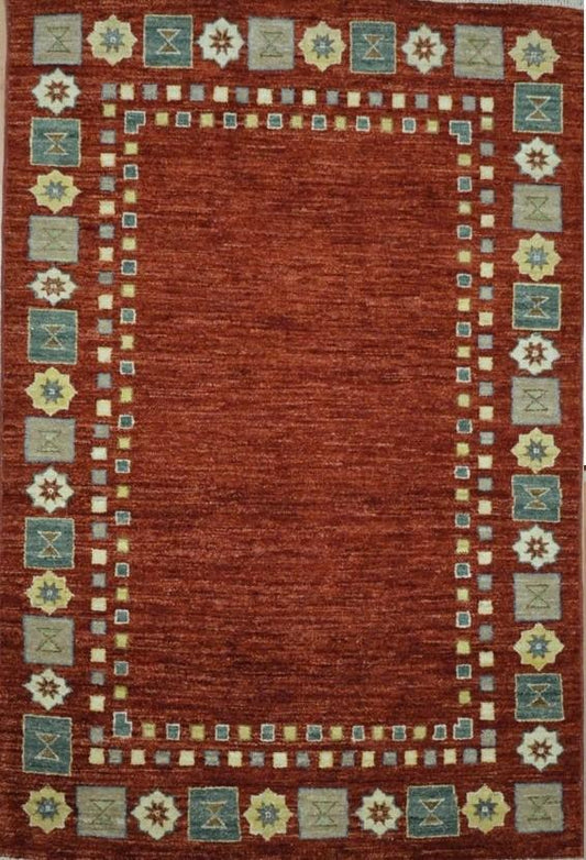 Pakistani Fine Gabbeh hand knotted rug 5x7