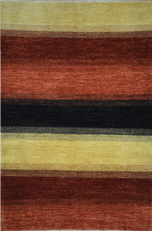 Pakistani Gabbeh hand knotted rug 5x8