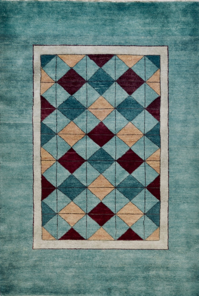 Pakistani Gabbeh hand knotted rug 5x7