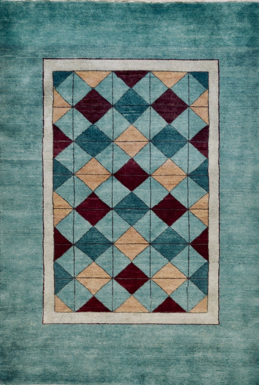 Pakistani Gabbeh hand knotted rug 5x7