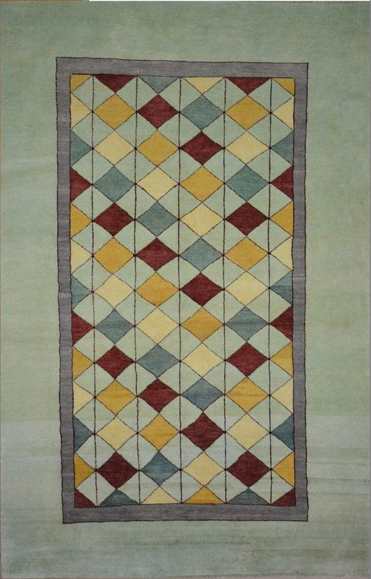 Pakistani Bukhara hand knotted rug 6x9