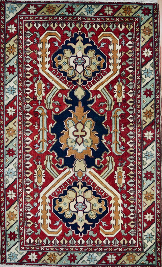 Russian Ersari hand knotted rug 5x8